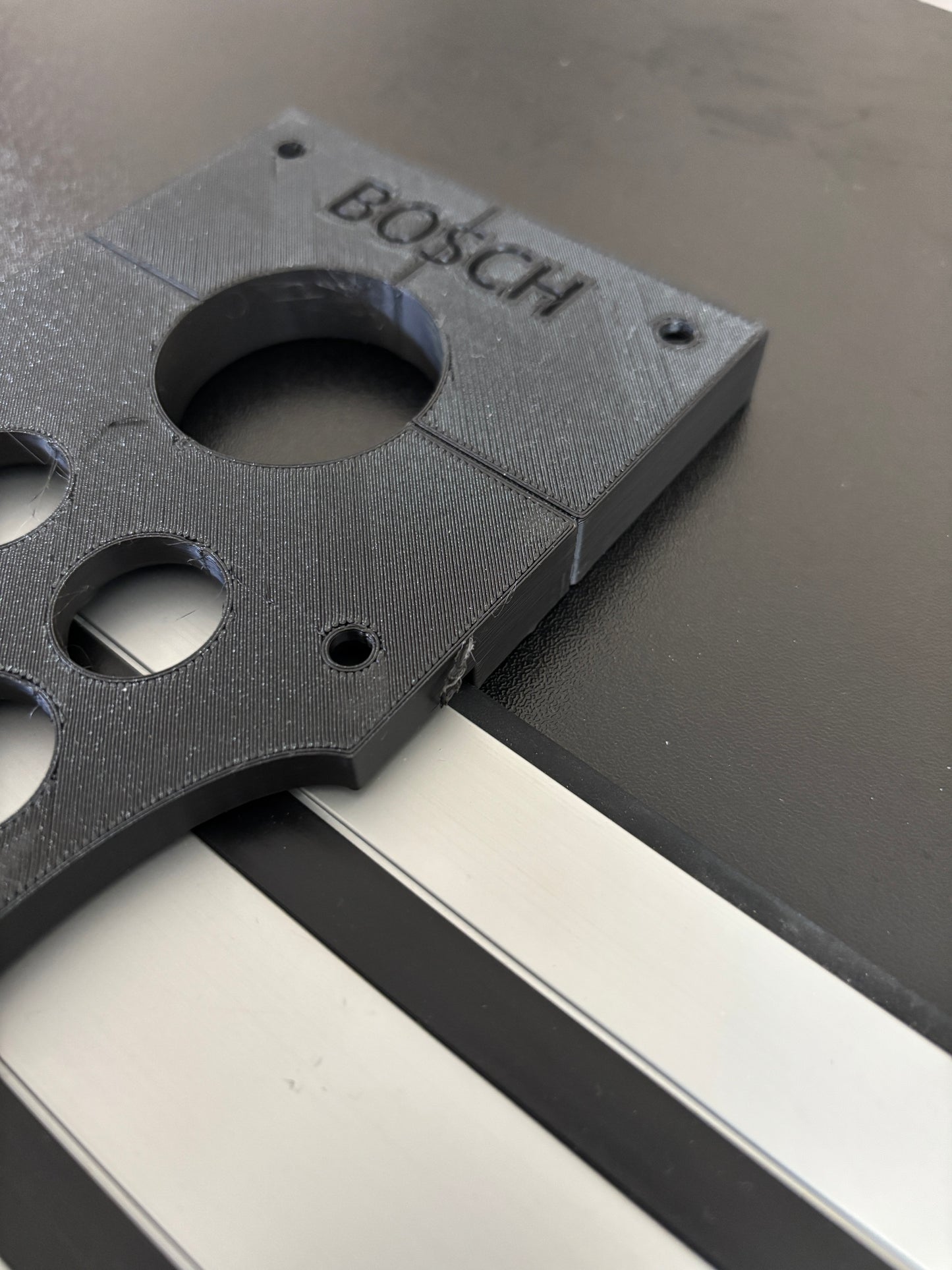 Bosch PR20EVS Trim Router Plunge Base Guide Rail Adapter to Dewalt Track / Guide Rail