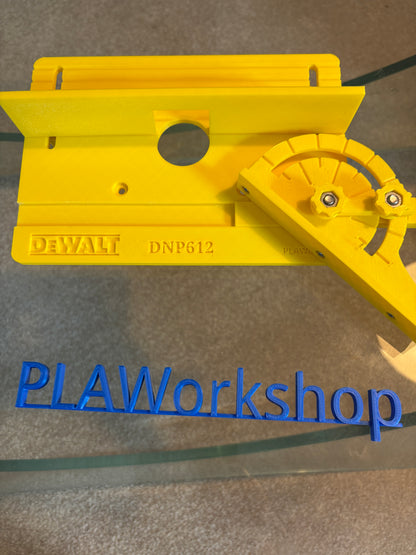 TOOLAX Mini Bench Top Router Table with Angle/Fence Guide fits Dewalt Routers DCW600 DWP611 via DNP612 Plunge Base