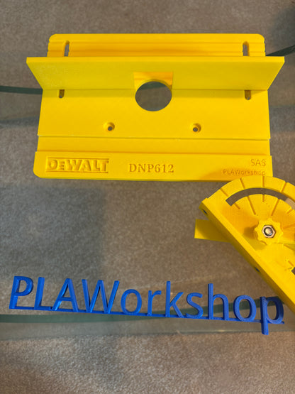 TOOLAX Mini Bench Top Router Table with Angle/Fence Guide fits Dewalt Routers DCW600 DWP611 via DNP612 Plunge Base