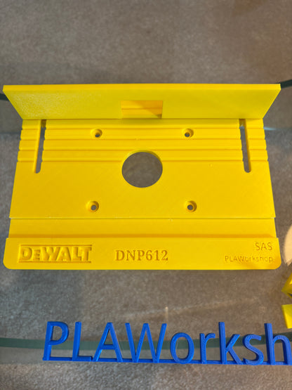 TOOLAX Mini Bench Top Router Table with Angle/Fence Guide fits Dewalt Routers DCW600 DWP611 via DNP612 Plunge Base