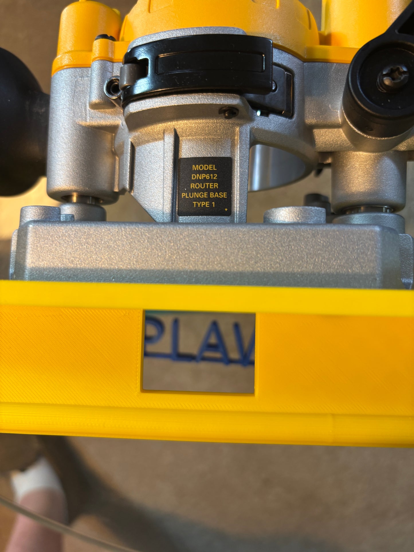 TOOLAX Mini Bench Top Router Table with Angle/Fence Guide fits Dewalt Routers DCW600 DWP611 via DNP612 Plunge Base