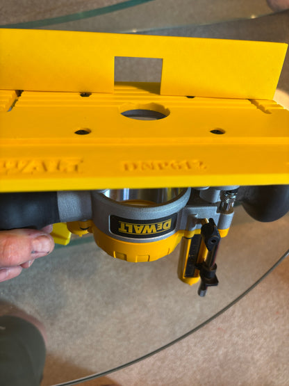 TOOLAX Mini Bench Top Router Table with Angle/Fence Guide fits Dewalt Routers DCW600 DWP611 via DNP612 Plunge Base