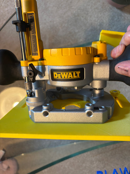 TOOLAX Mini Bench Top Router Table with Angle/Fence Guide fits Dewalt Routers DCW600 DWP611 via DNP612 Plunge Base