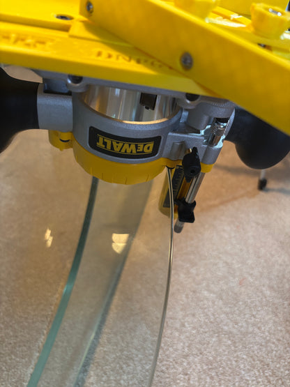 TOOLAX Mini Bench Top Router Table with Angle/Fence Guide fits Dewalt Routers DCW600 DWP611 via DNP612 Plunge Base