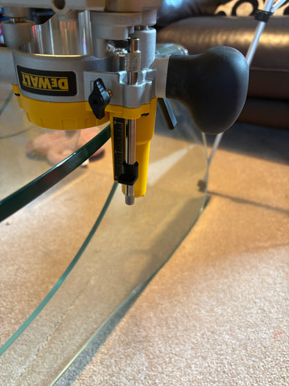 TOOLAX Mini Bench Top Router Table with Angle/Fence Guide fits Dewalt Routers DCW600 DWP611 via DNP612 Plunge Base