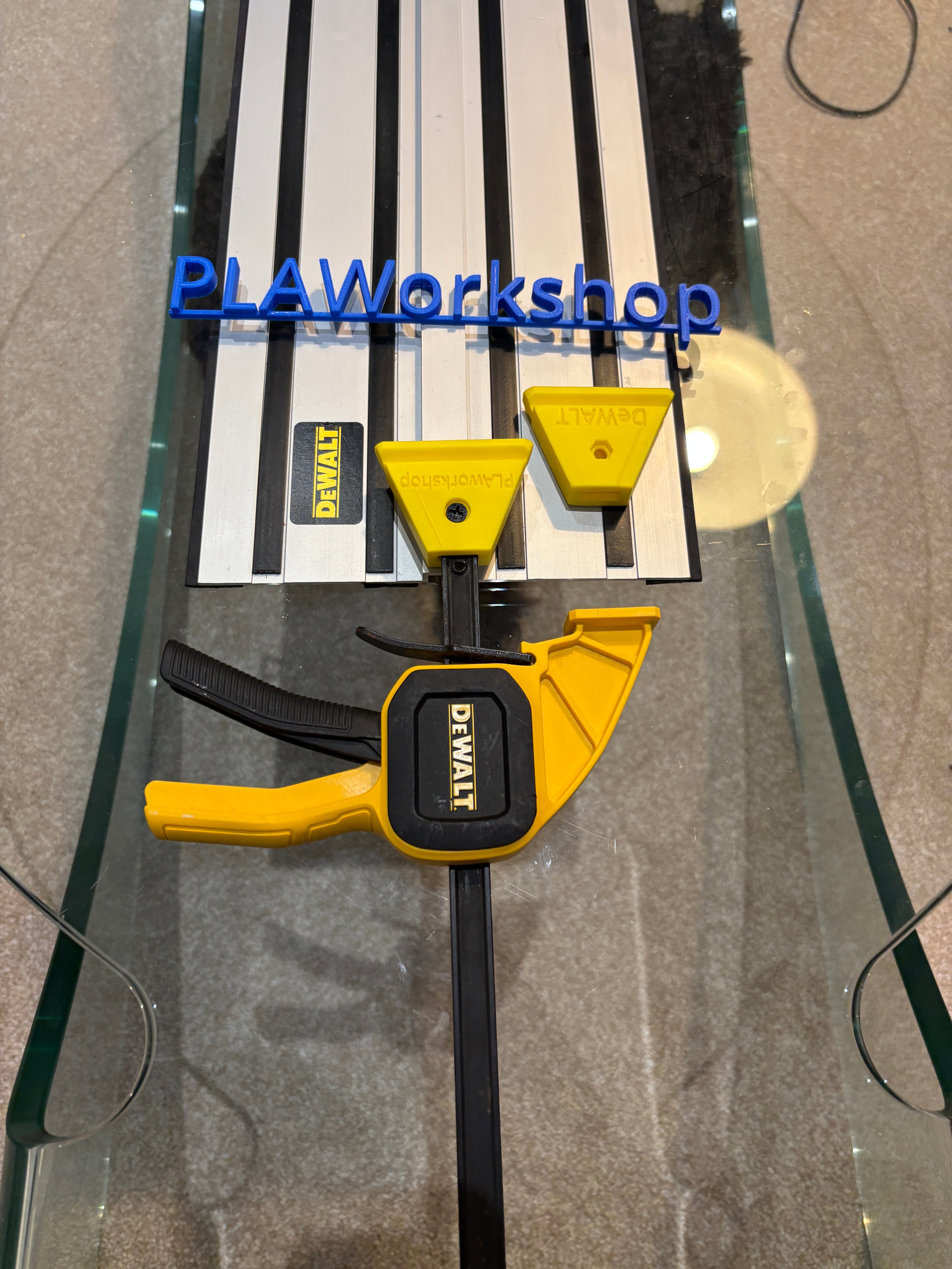 DeWalt track Saw guide rail clamp feet adaptor (PK 2) - For Dewalt Quick Grip Clamp
