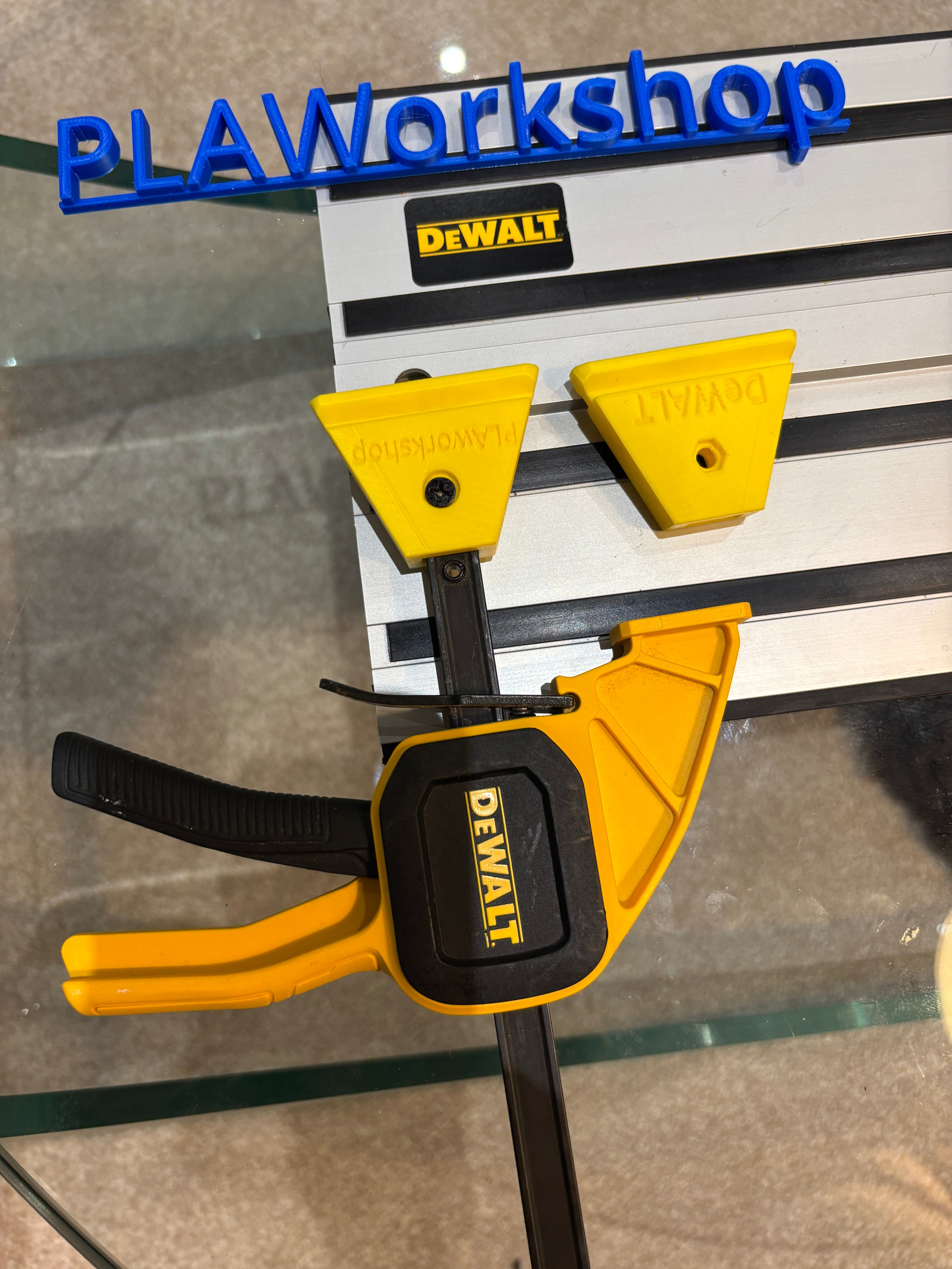 DeWalt track Saw guide rail clamp feet adaptor (PK 2) - For Dewalt Quick Grip Clamp