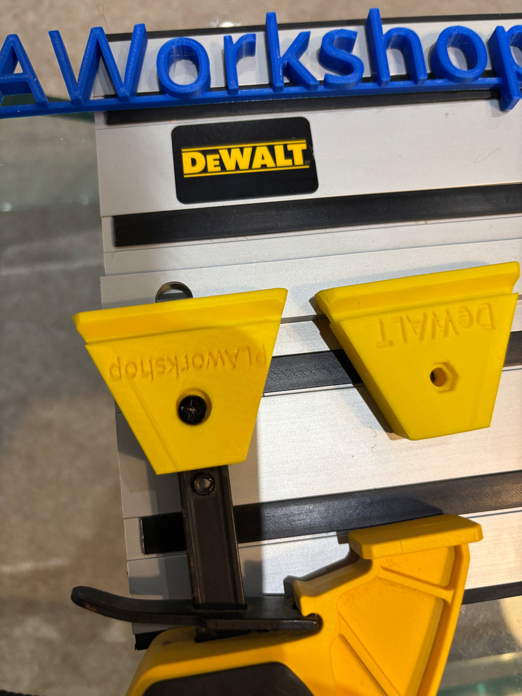 DeWalt track Saw guide rail clamp feet adaptor (PK 2) - For Dewalt Quick Grip Clamp