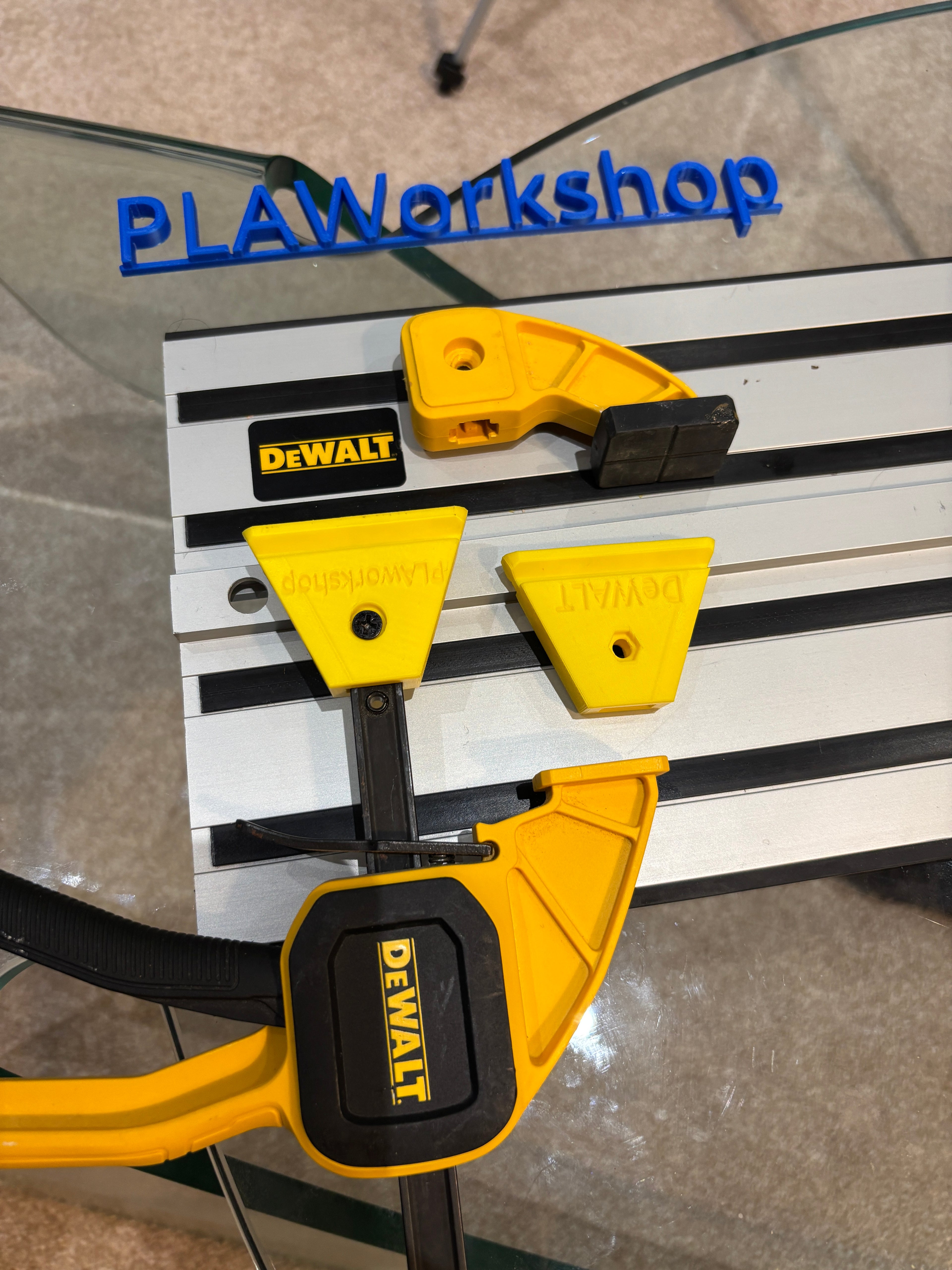 DeWalt track Saw guide rail clamp feet adaptor (PK 2) - For Dewalt Quick Grip Clamp
