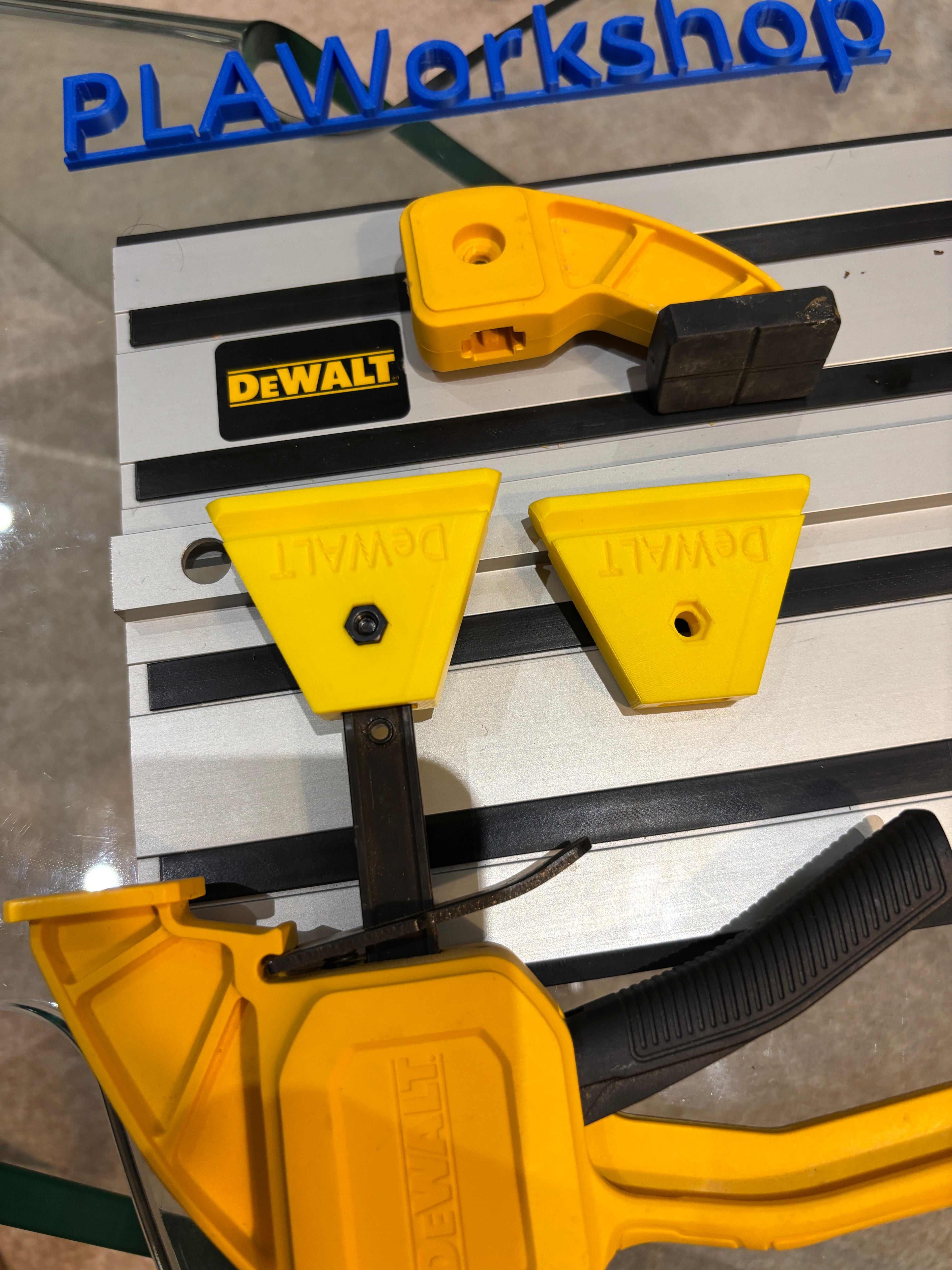 DeWalt track Saw guide rail clamp feet adaptor (PK 2) - For Dewalt Quick Grip Clamp