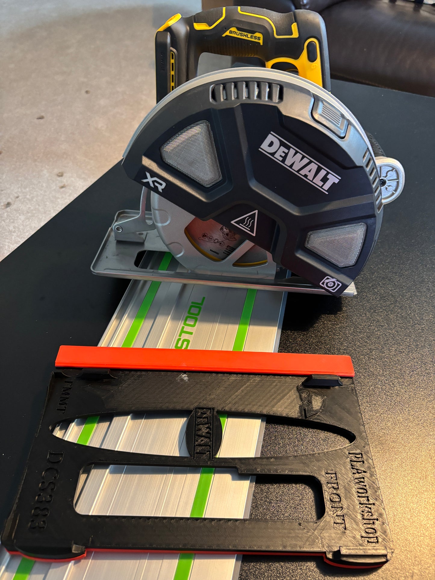 Dewalt DCS383 Metal Saw Adaptor base / Skid plate for Circular Saw to fit Festool Guide rail