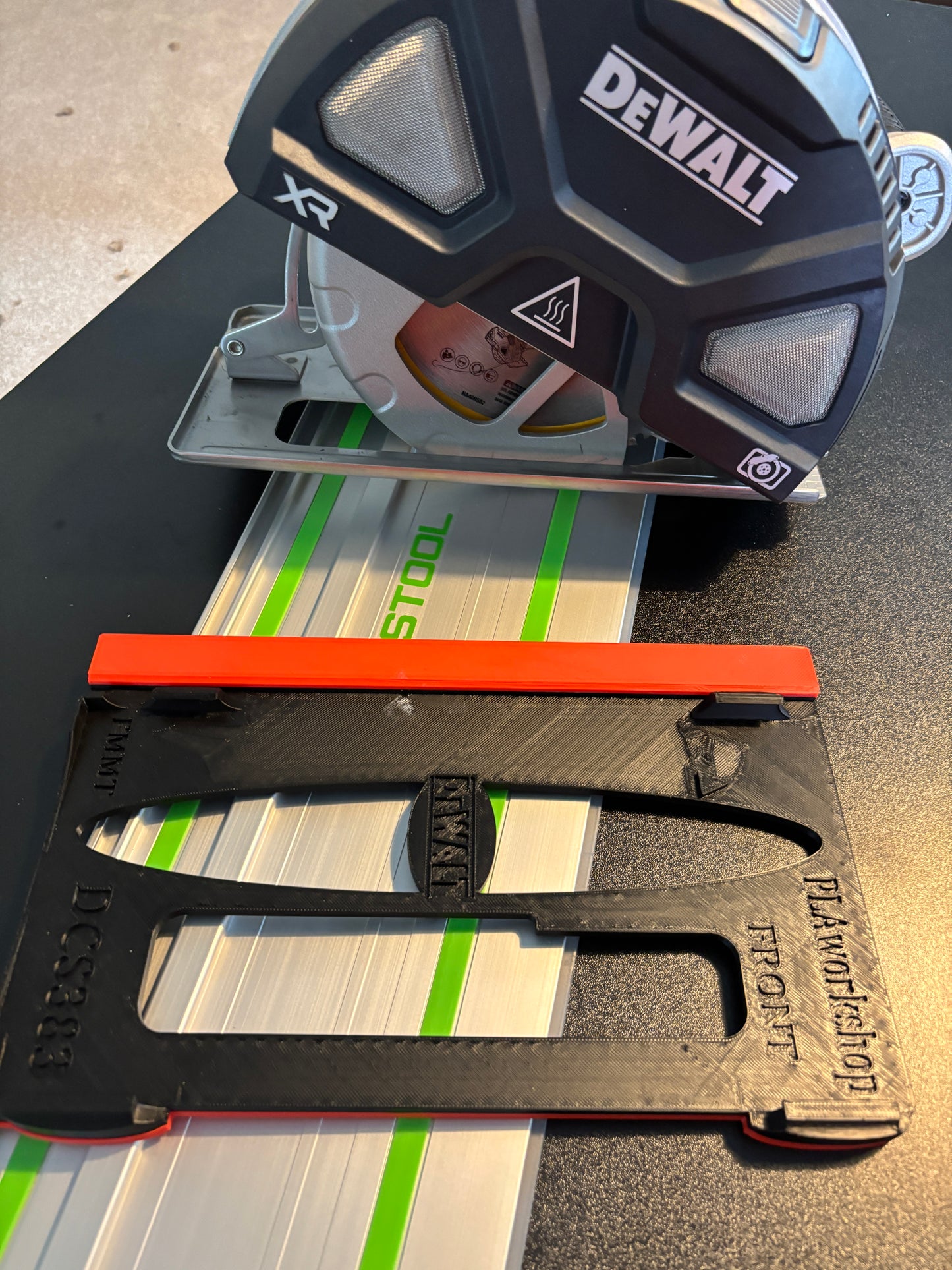 Dewalt DCS383 Metal Saw Adaptor base / Skid plate for Circular Saw to fit Festool Guide rail