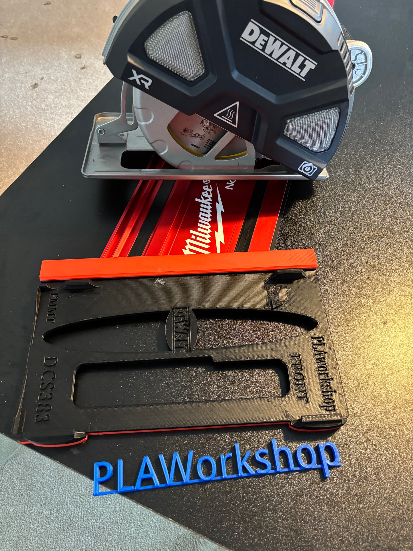 Dewalt DCS383 Metal Saw Adaptor base / Skid plate for Circular Saw to fit Milwaukee Guide rail