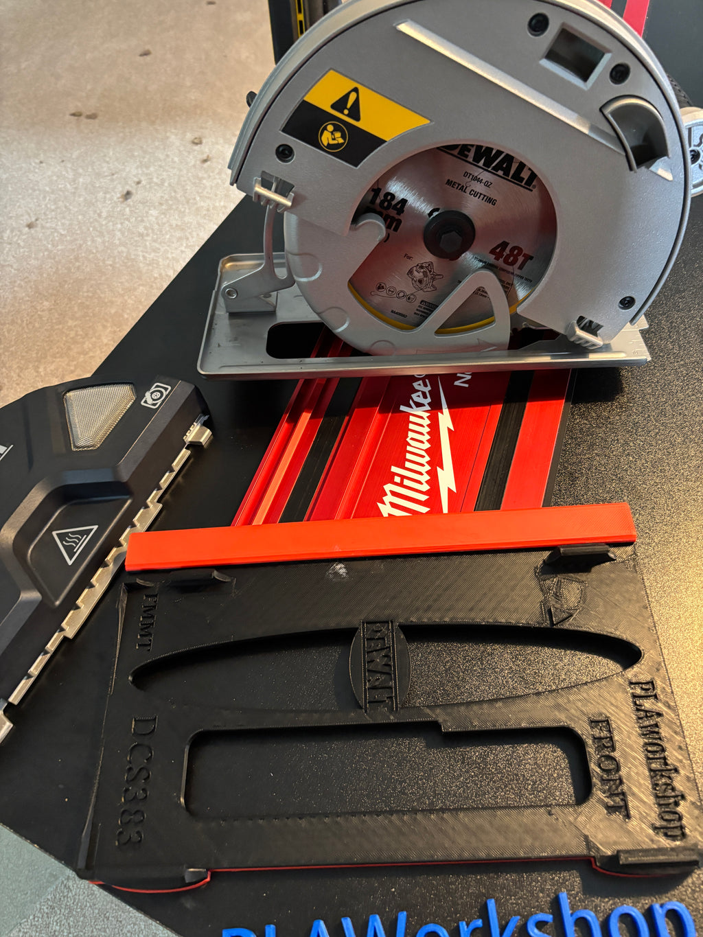 Dewalt DCS383 Metal Saw Adaptor base / Skid plate for Circular Saw to fit Milwaukee Guide rail