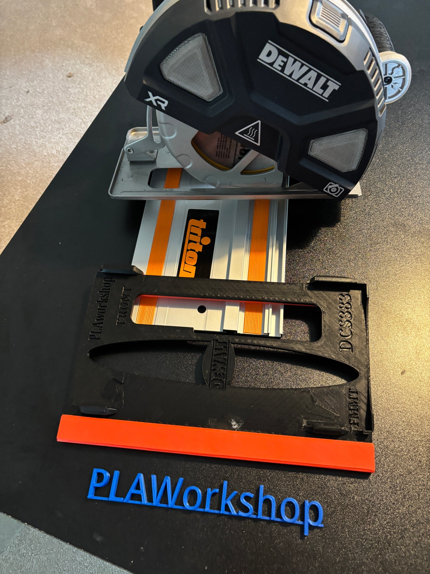 Dewalt DCS383 Metal Saw Adaptor base / Skid plate for Circular Saw to fit Triton Guide rail