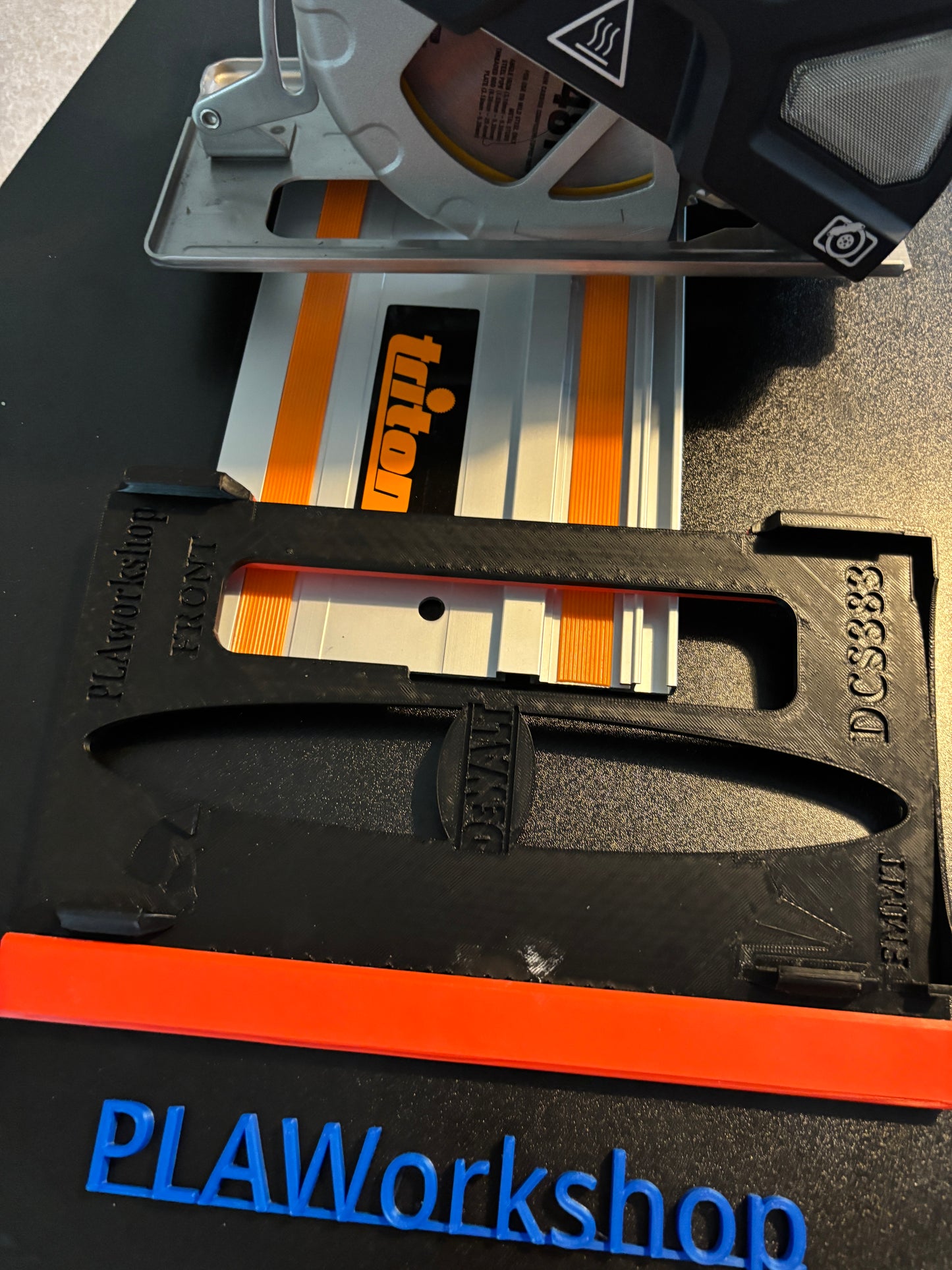 Dewalt DCS383 Metal Saw Adaptor base / Skid plate for Circular Saw to fit Triton Guide rail