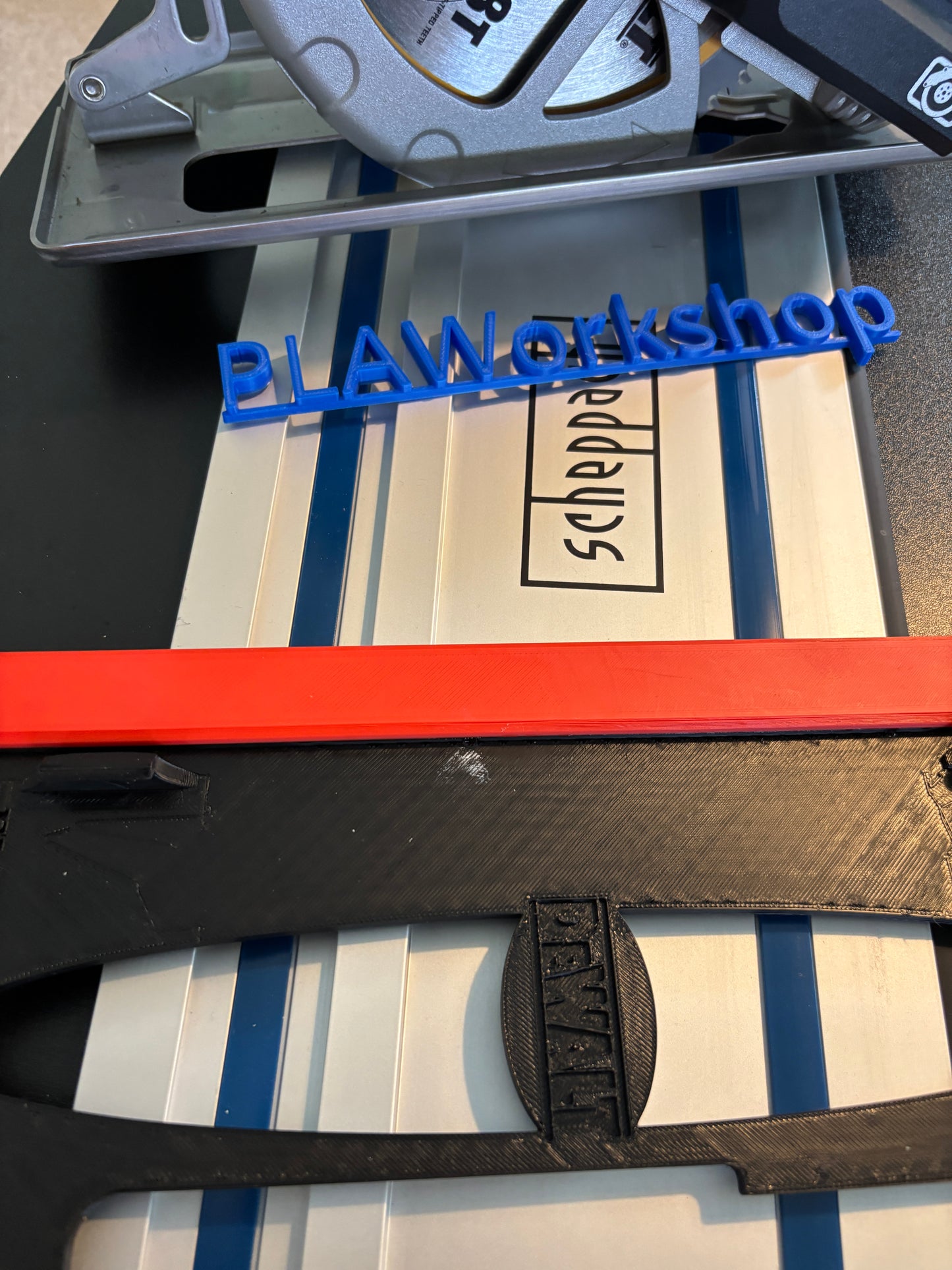 Dewalt DCS383 Metal Saw Adaptor base / Skid plate for Circular Saw to fit Scheppach Guide rail