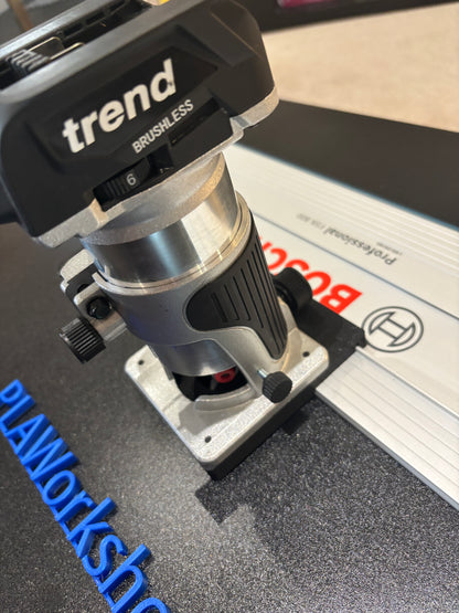 Trend T18S / R 14B Trim Router Guide Rail Adapter to Bosch Track / Guide Rail