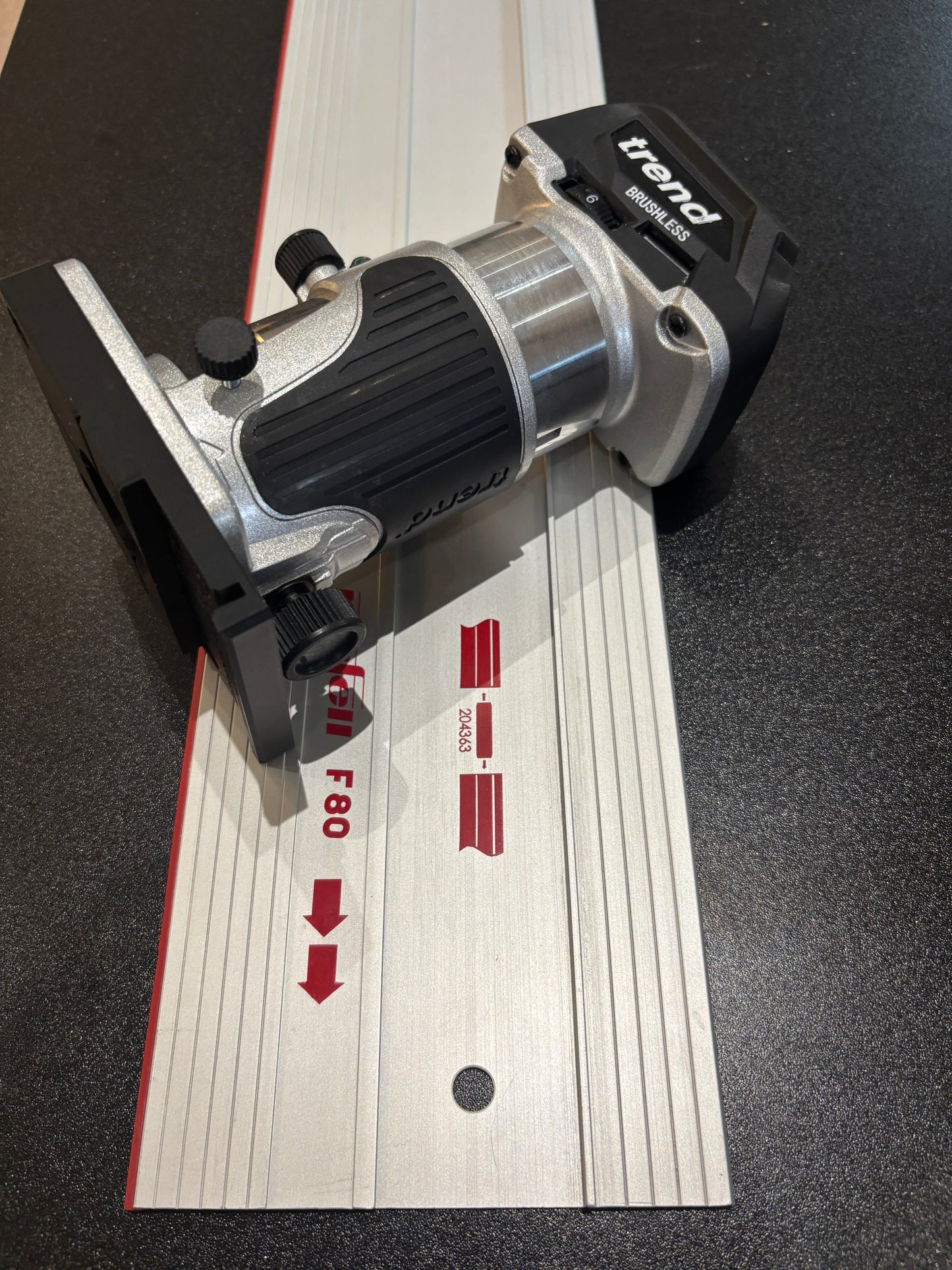 Trend T18S / R 14B Trim Router Guide Rail Adapter to Mafell Track / Guide Rail