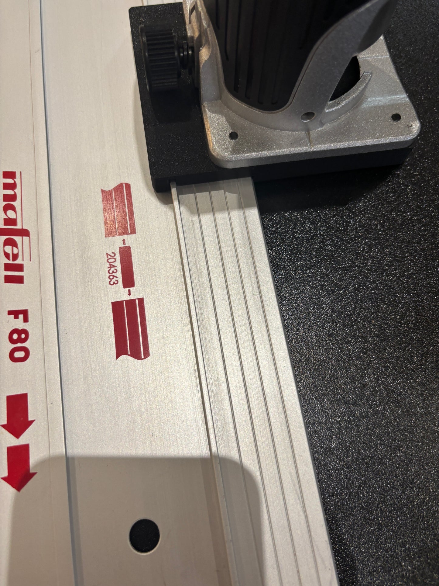 Trend T18S / R 14B Trim Router Guide Rail Adapter to Mafell Track / Guide Rail