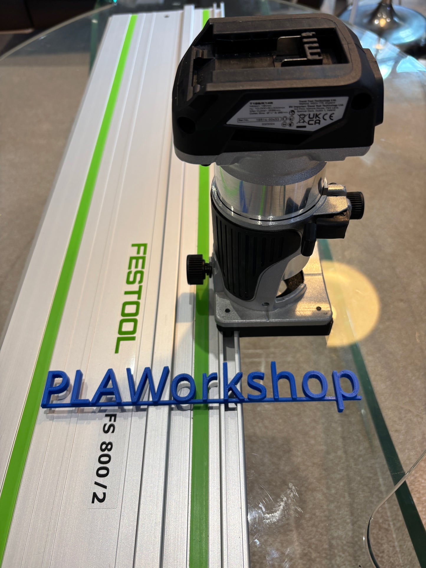 Trend T18S / R 14B Trim Router Guide Rail Base Adapter to fit Festool Track / Guide Rail