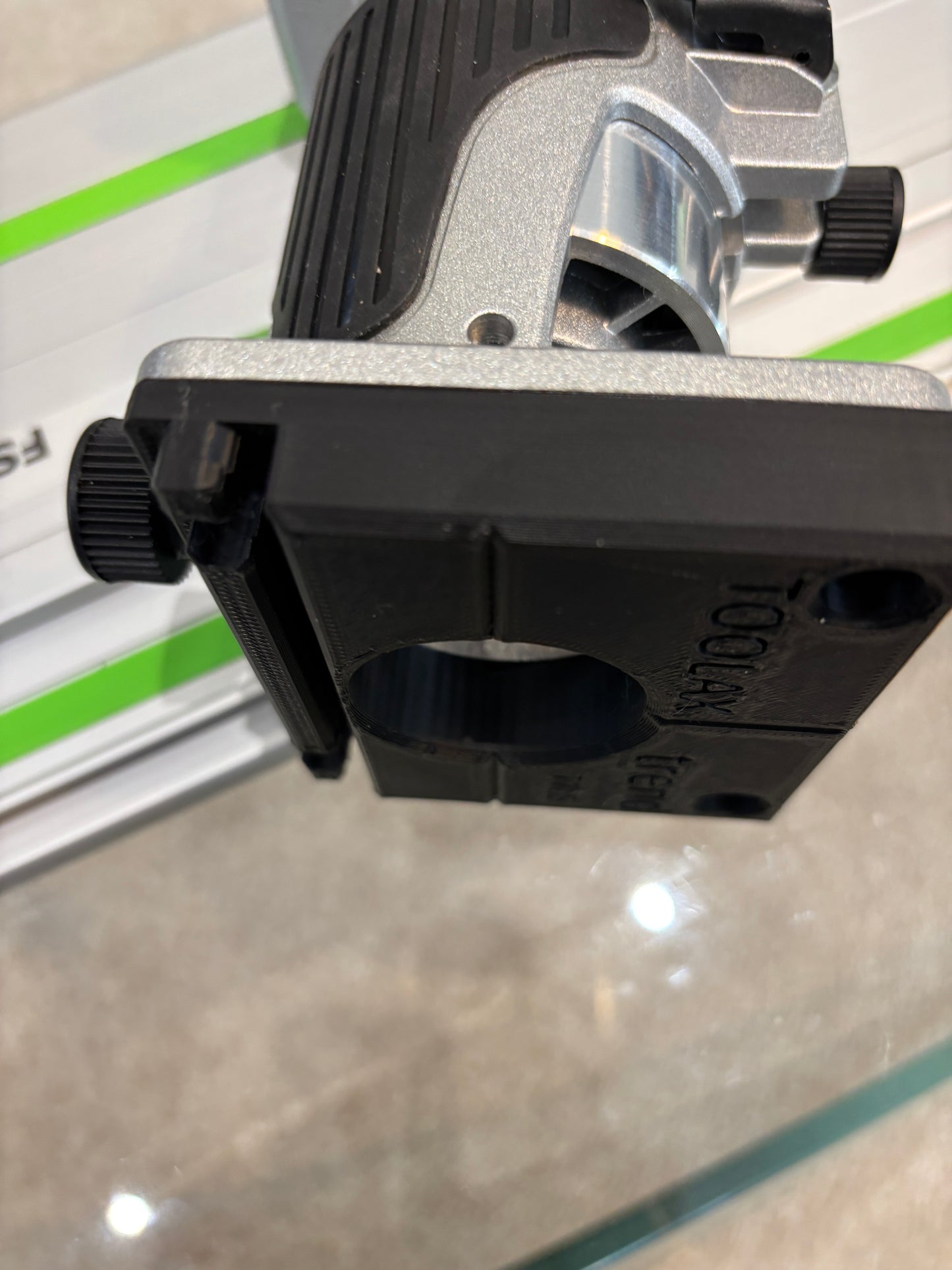Trend T18S / R 14B Trim Router Guide Rail Base Adapter to fit Festool Track / Guide Rail