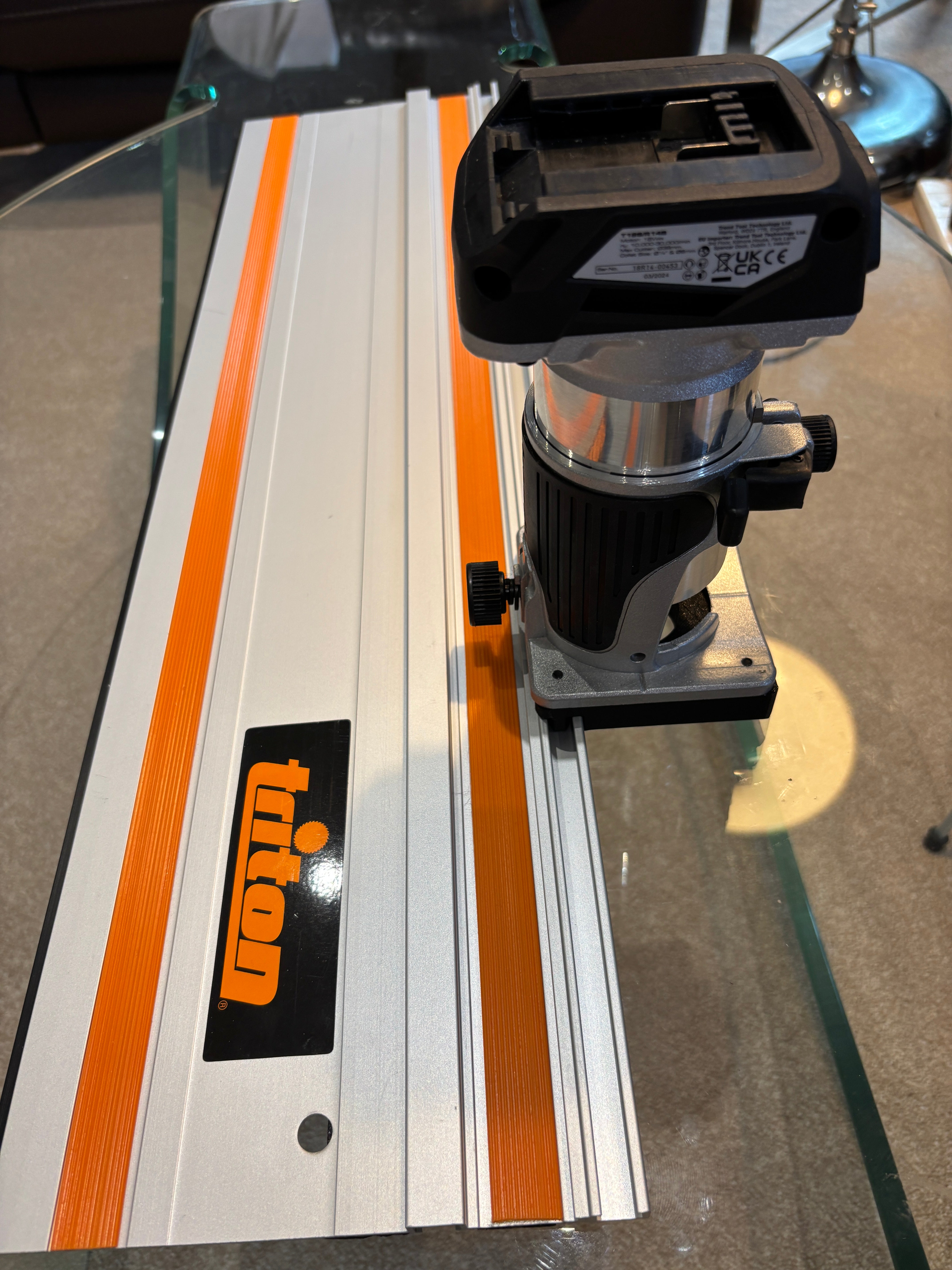 Trend T18S / R 14B Trim Router Guide Rail Adapter to Triton Track / Gu ...
