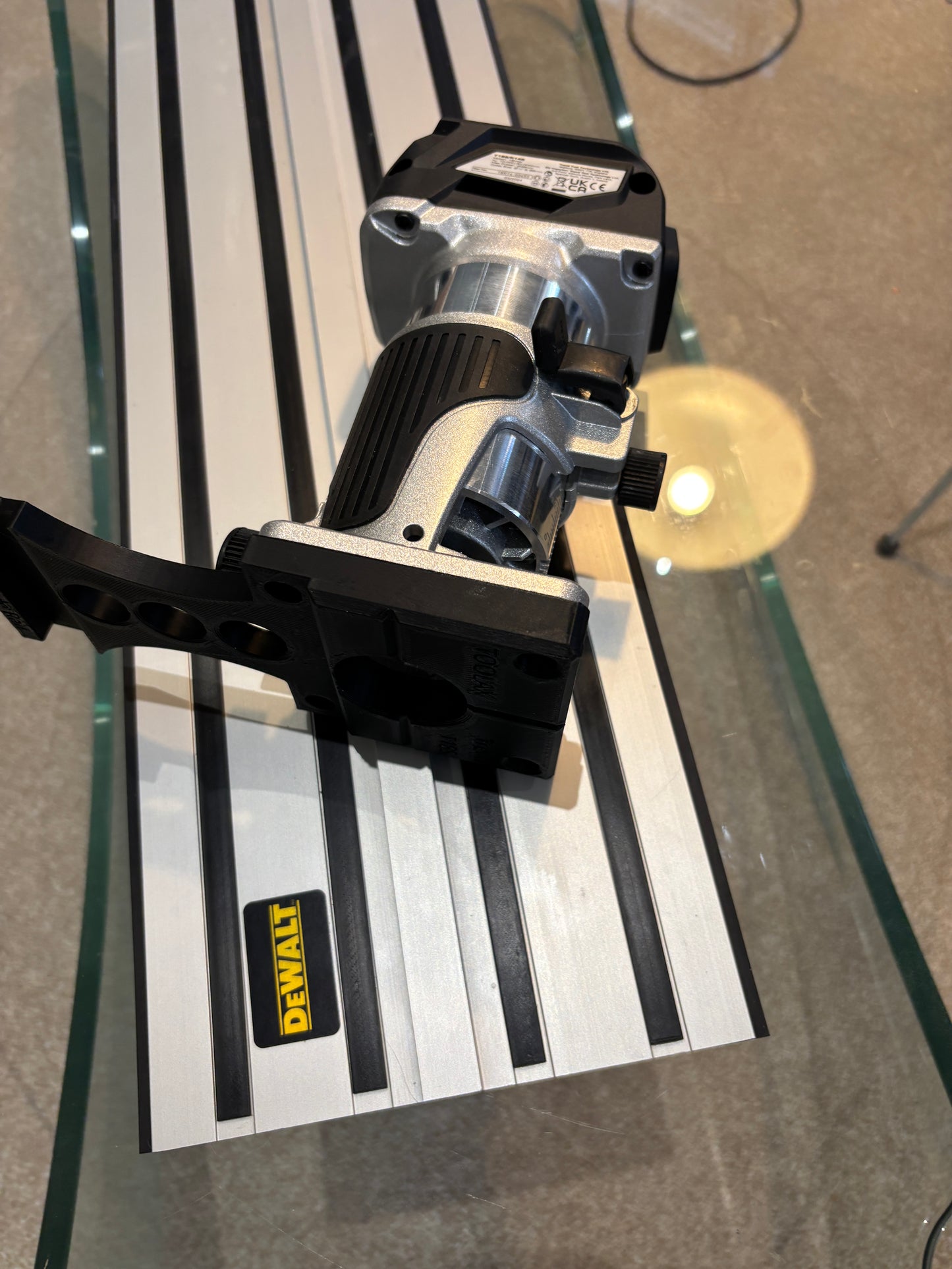 Trend T18S / R 14B Trim Router Guide Rail Adapter to Dewalt Track / Guide Rail