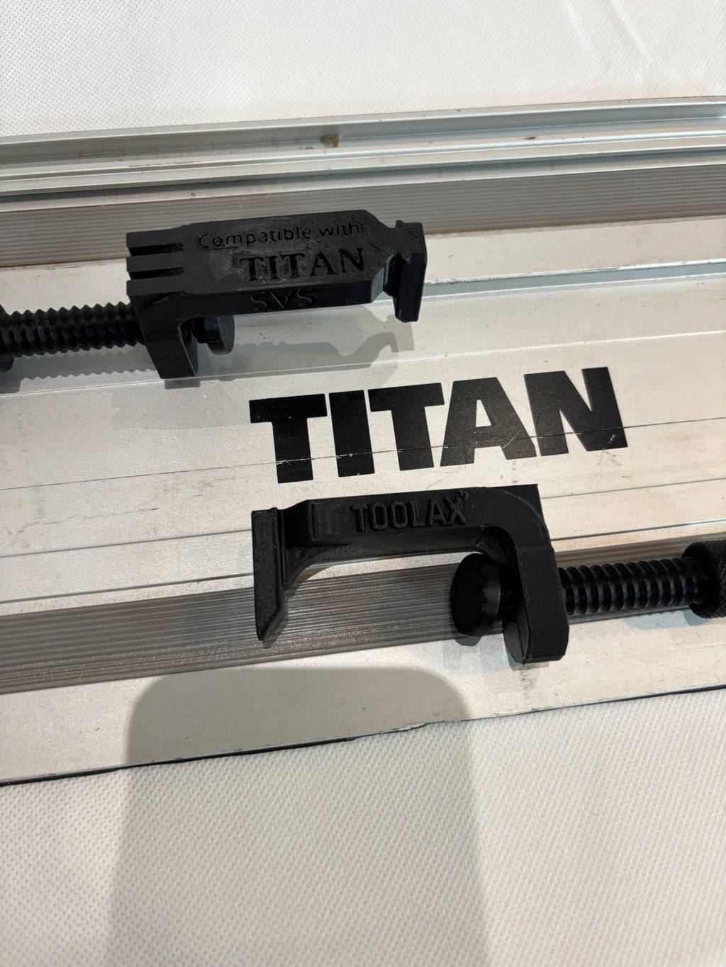 TOOLAX All In One Clamp G-Style - compatible with  Titan track saw guide rail