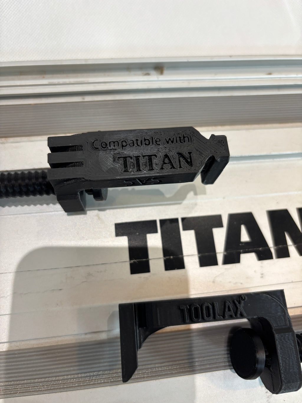 TOOLAX All In One Clamp G-Style - compatible with  Titan track saw guide rail