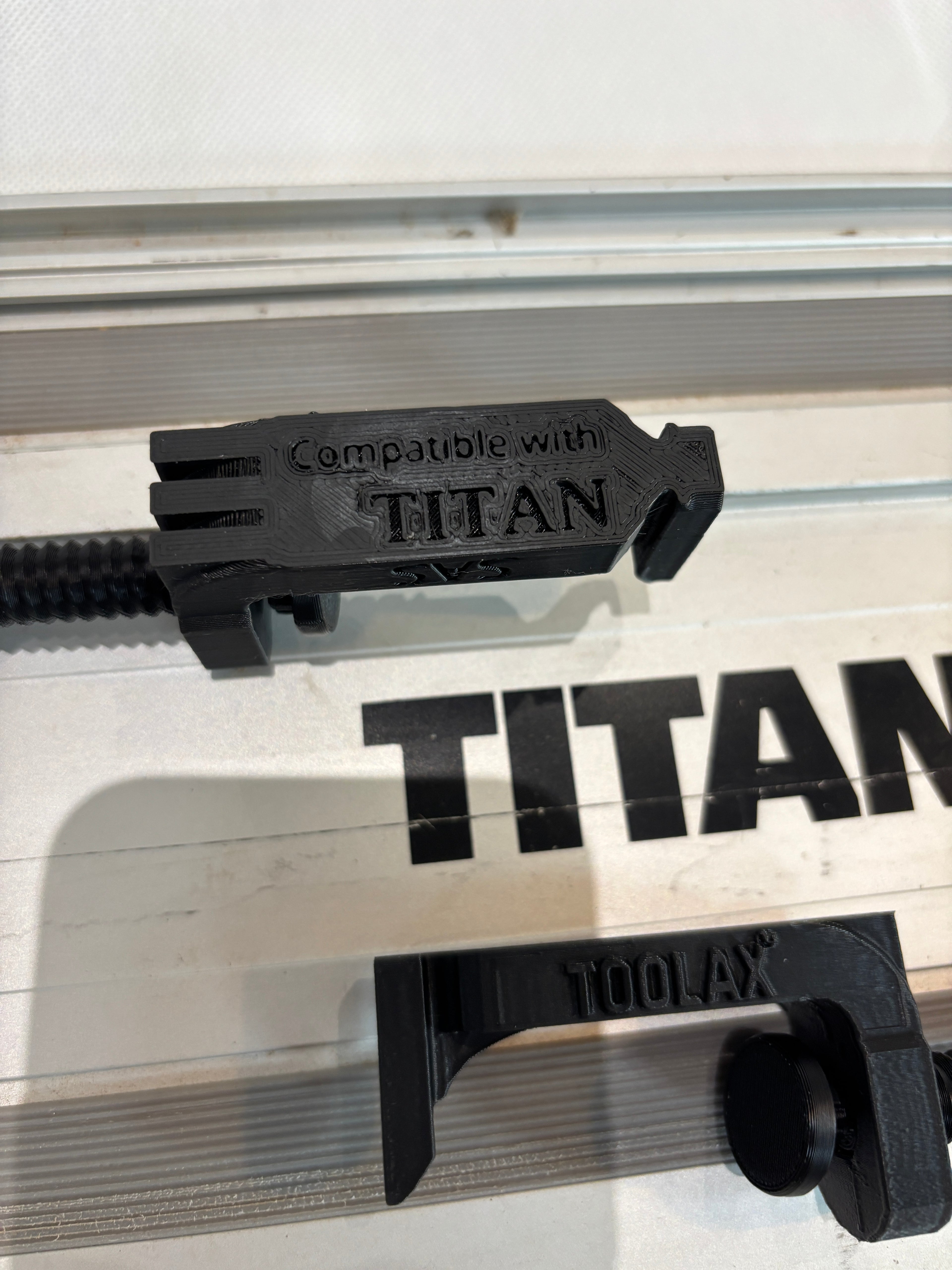 TOOLAX All In One Clamp G-Style - compatible with  Titan track saw guide rail