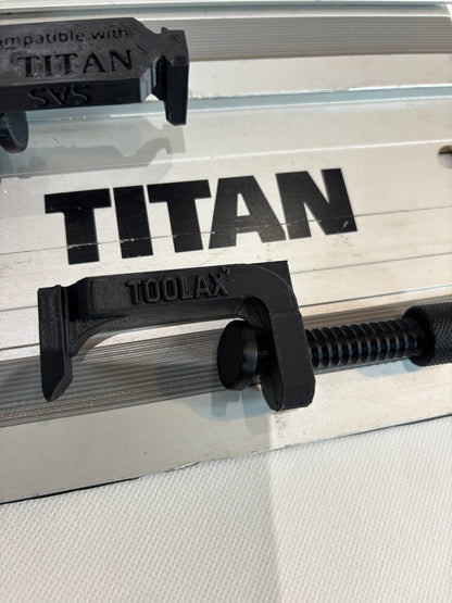 TOOLAX All In One Clamp G-Style - compatible with  Titan track saw guide rail