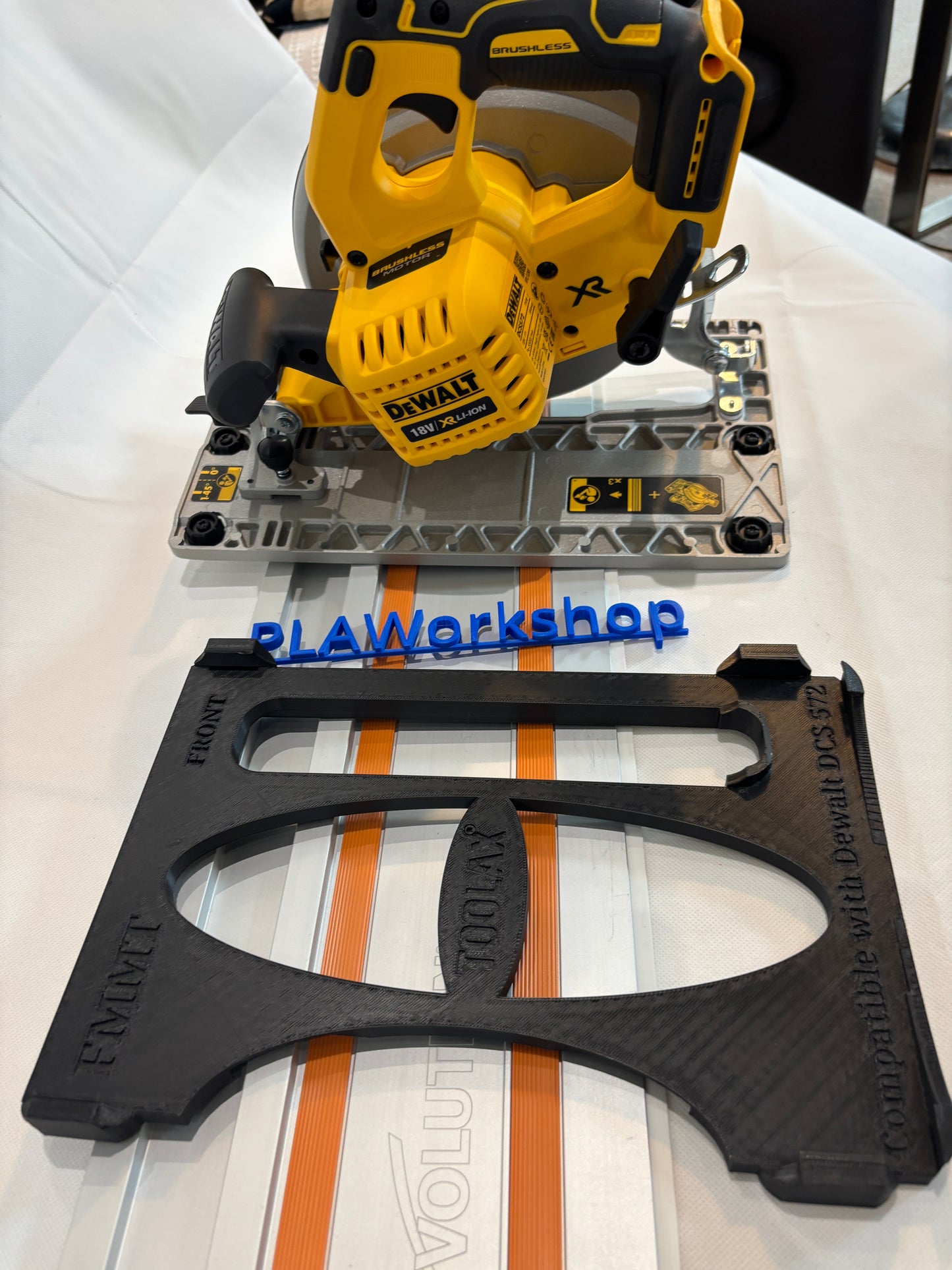 Dewalt DCS572 Adaptor base / Skid plate / Shoe for Circular Saw compatible with Evolution Guide rail