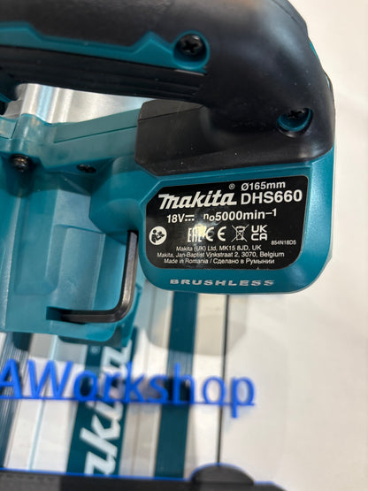 TOOLAX Adaptor Base / Skid plate, compatible with Makita DHS660 / XSH04 Circular saw to fit Makita Guide Rail