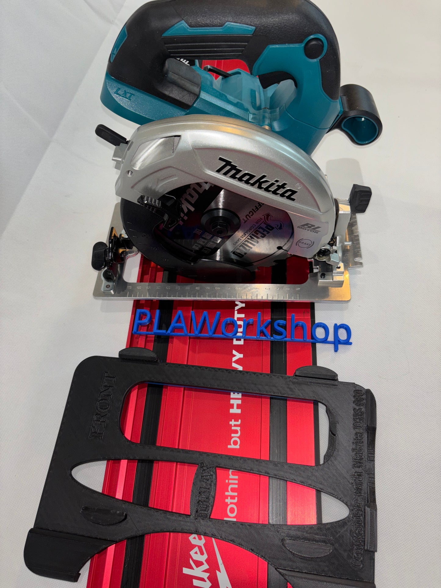 TOOLAX Adaptor Base / Skid plate, compatible with Makita DHS660 / XSH04 Circular saw to fit Milwaukee Guide Rail