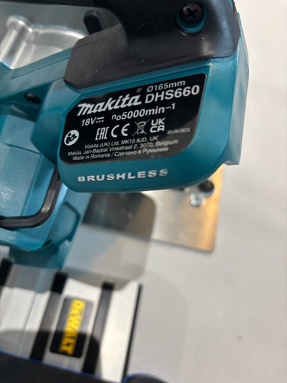 TOOLAX Adaptor Base / Skid plate, compatible with Makita DHS660 / XSH04 Circular saw to fit Dewalt Guide Rail