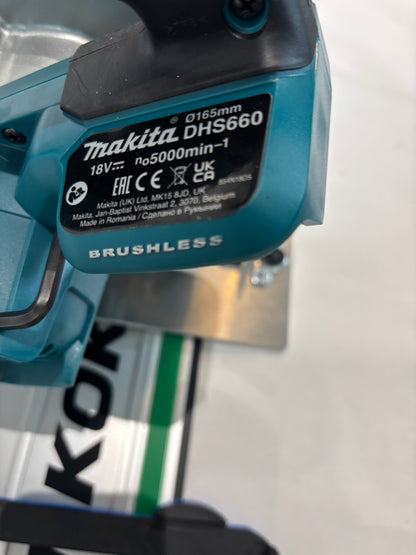 TOOLAX Adaptor Base / Skid plate, compatible with Makita DHS660 / XSH04 Circular saw to fit Hikoki Guide Rail