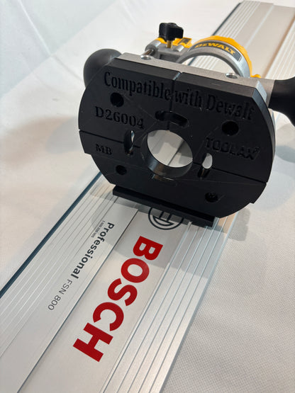 TOOLAX Adaptor to fit Bosch Guide rail for Dewalt Routers: D26203, D26204 & DCW604