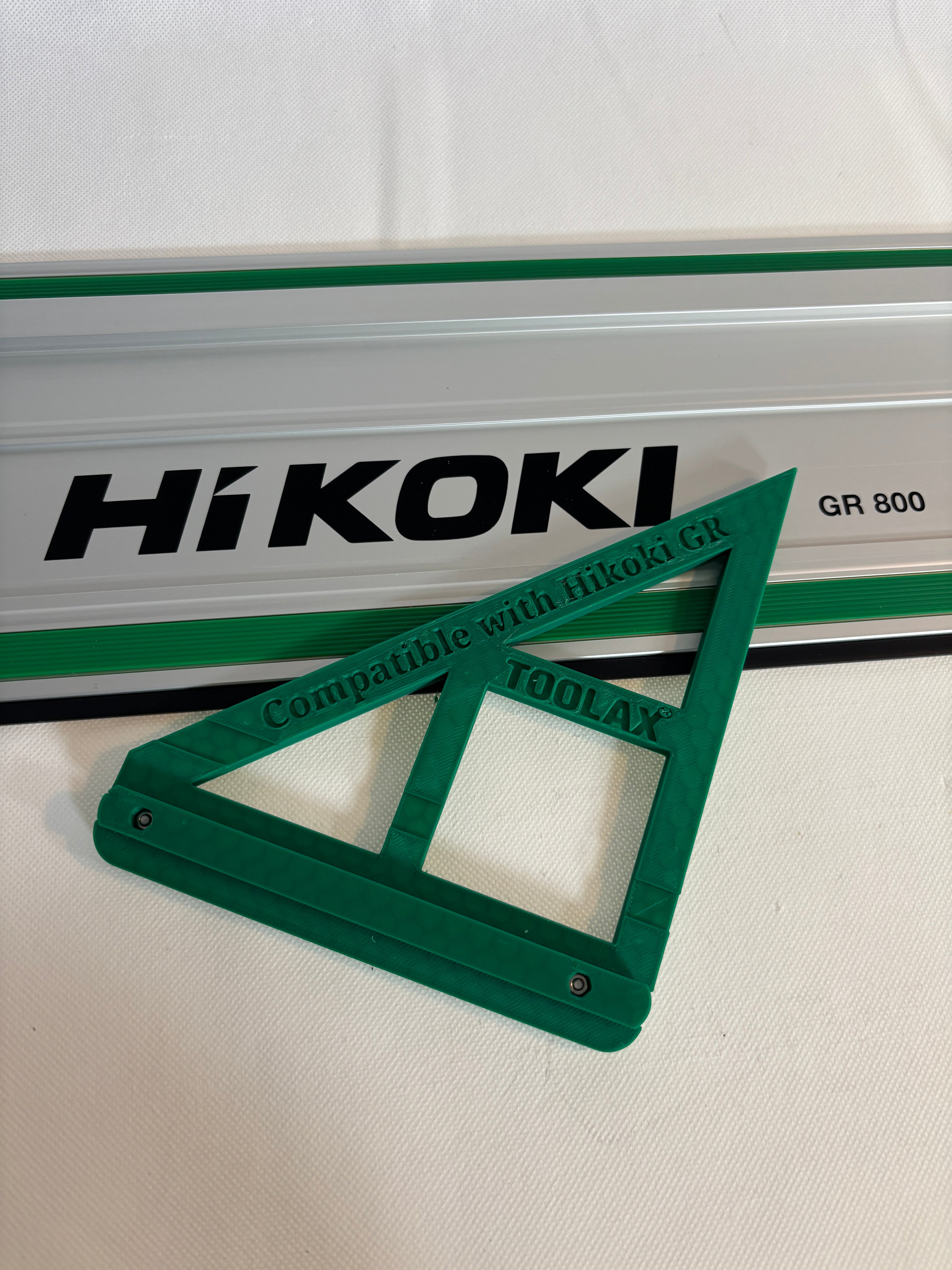 TOOLAX Large Guide Rail Square with 45 & 90 Degree Stops to fit Hikoki Rail