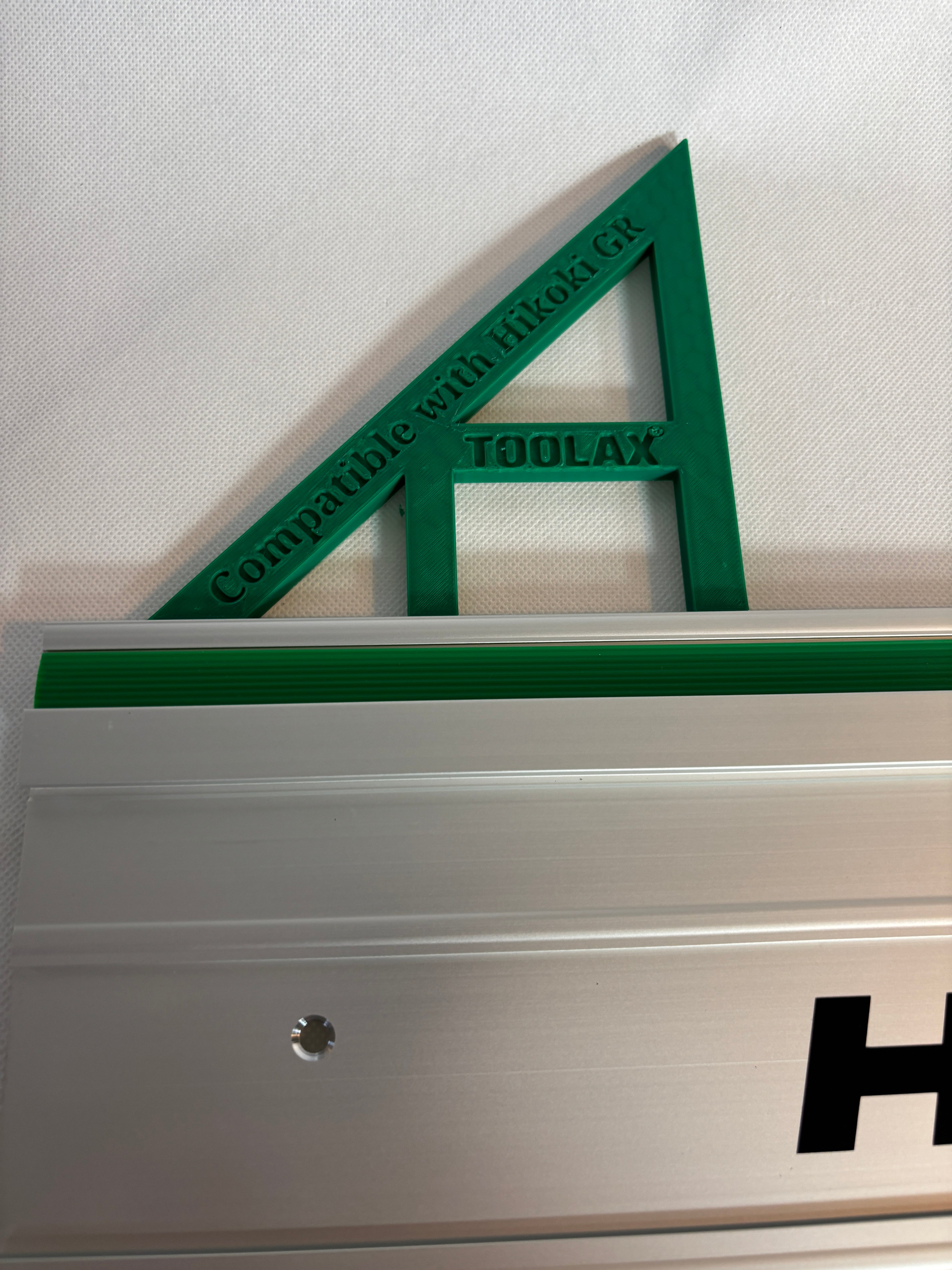 TOOLAX Large Guide Rail Square with 45 & 90 Degree Stops to fit Hikoki Rail