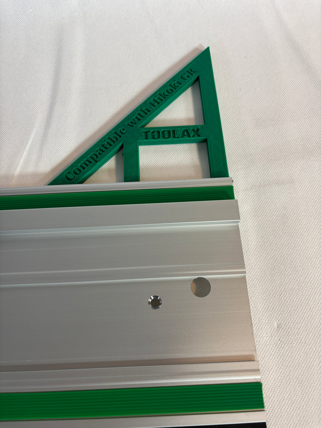 TOOLAX Large Guide Rail Square with 45 & 90 Degree Stops to fit Hikoki Rail
