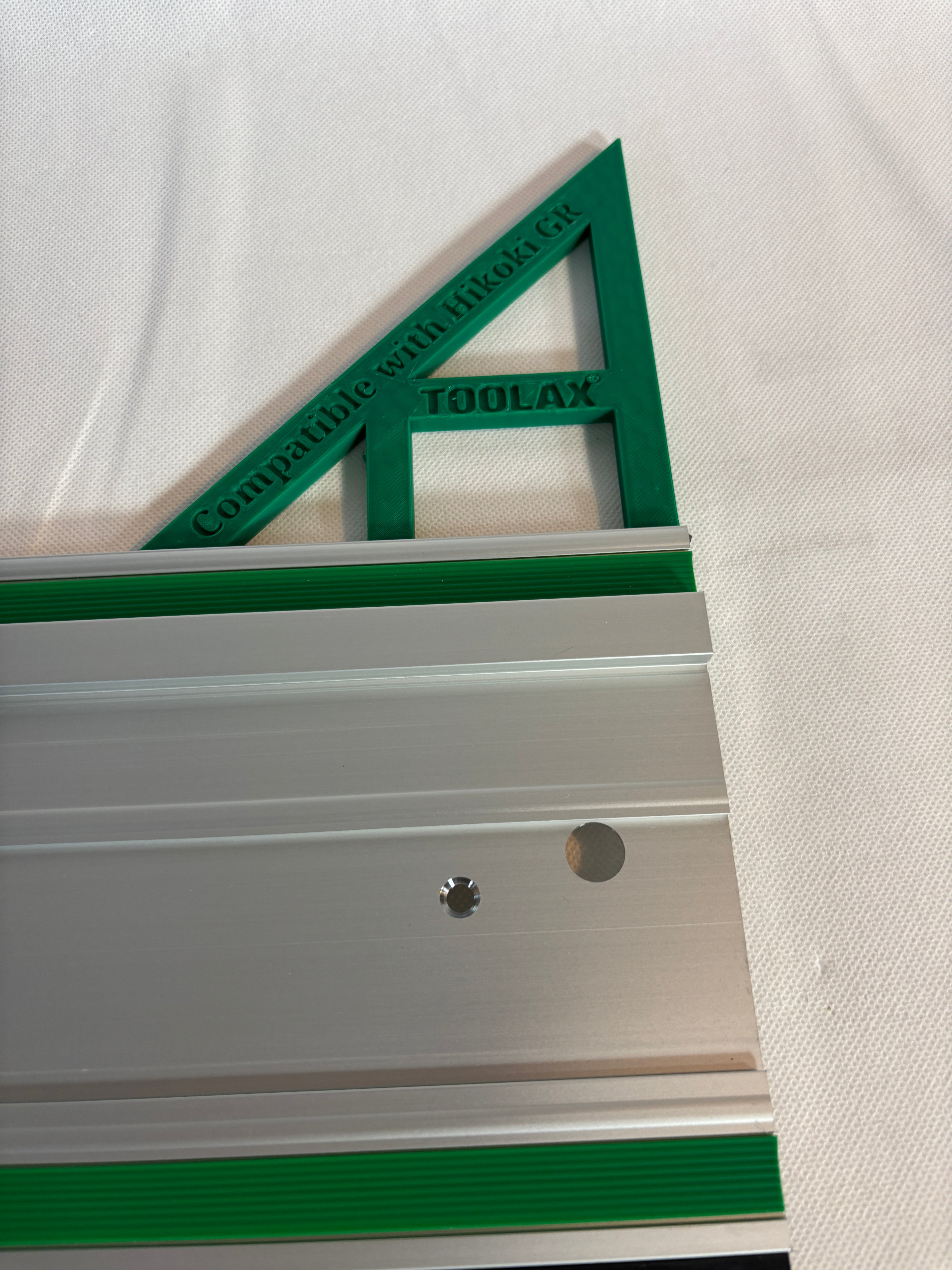 TOOLAX Large Guide Rail Square with 45 & 90 Degree Stops to fit Hikoki Rail