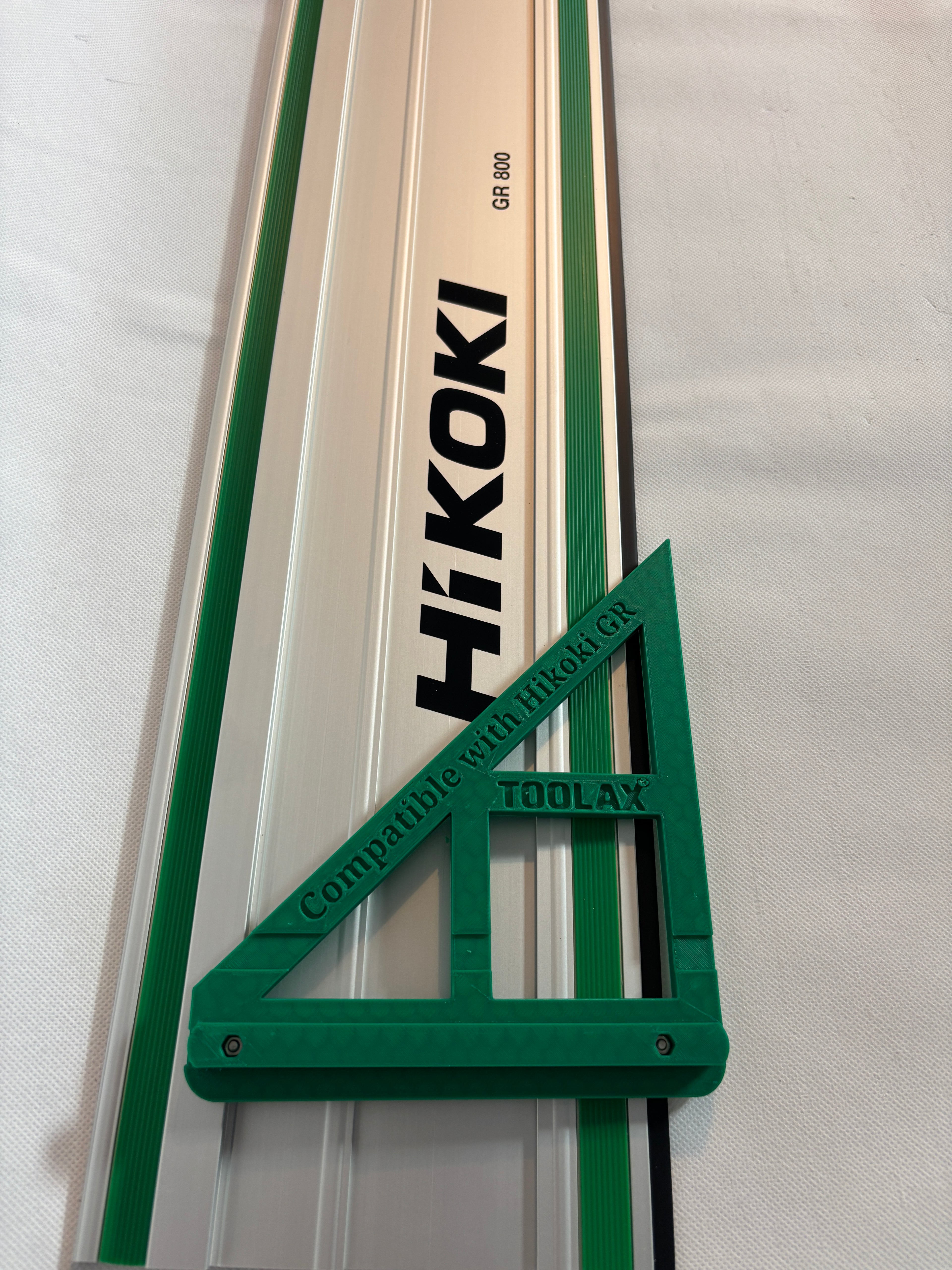 TOOLAX Large Guide Rail Square with 45 & 90 Degree Stops to fit Hikoki Rail