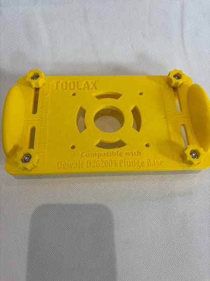 TOOLAX Adaptor for Dewalt D2604 D26203 DCW604 Router Plunge Base Adaptor 262004 to Jig for making mortises / slot mortises / grooves