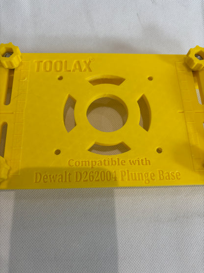 TOOLAX Adaptor for Dewalt D2604 D26203 DCW604 Router Plunge Base Adaptor 262004 to Jig for making mortises / slot mortises / grooves