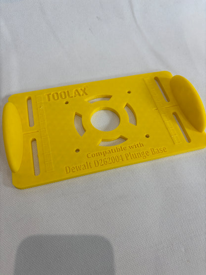 TOOLAX Adaptor for Dewalt D2604 D26203 DCW604 Router Plunge Base Adaptor 262004 to Jig for making mortises / slot mortises / grooves