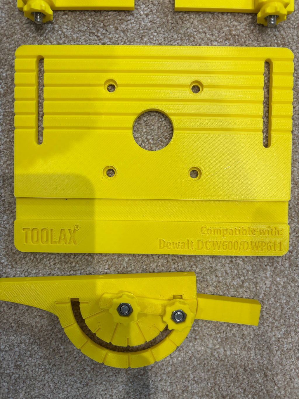 TOOLAX Mini Bench Top Router Table with Angle/Fence Guide for Dewalt DCW604 D26203 D26204 via D262004 Plunge Base