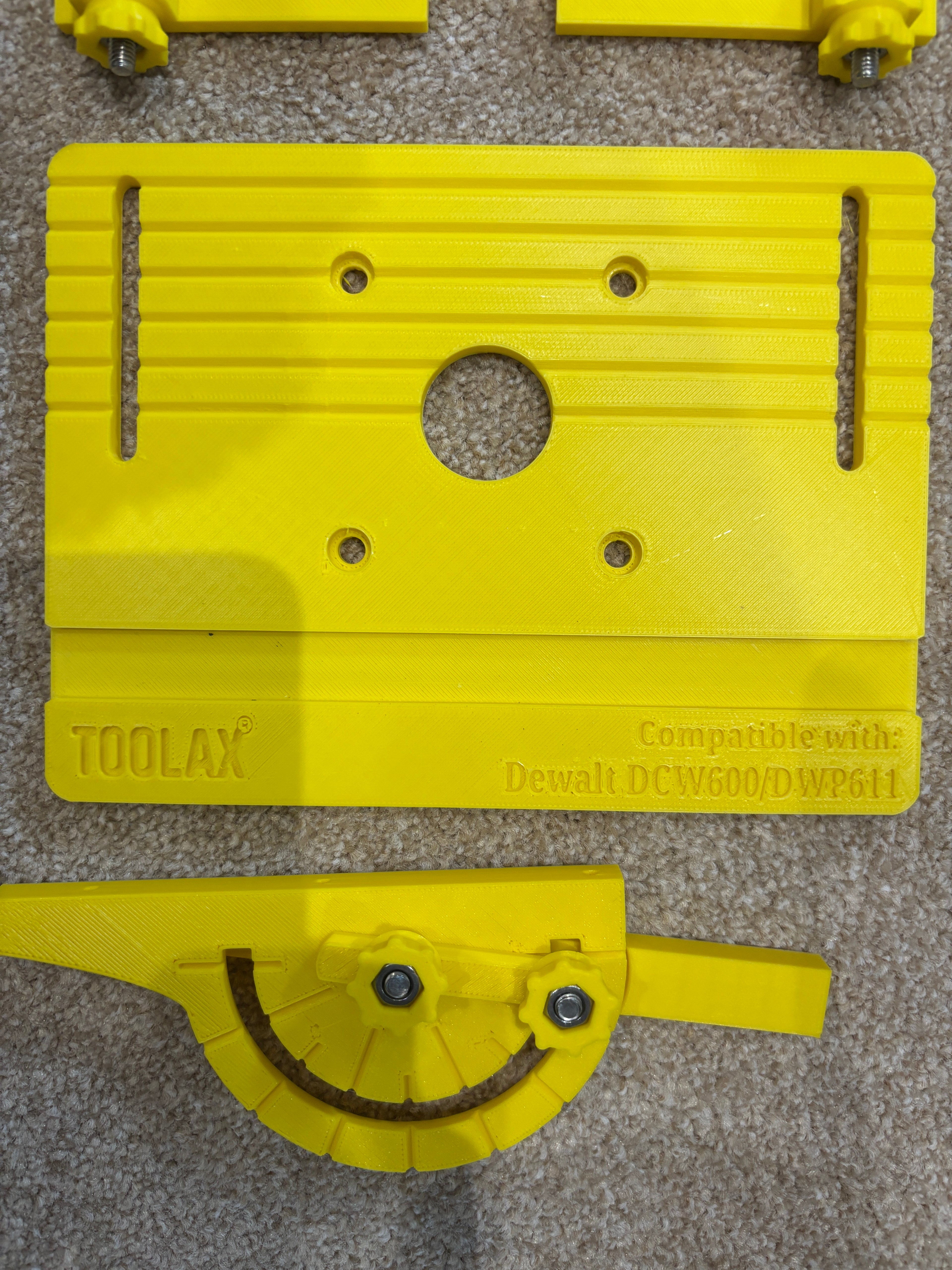 TOOLAX Mini Bench Top Router Table with Angle/Fence Guide for Dewalt DCW604 D26203 D26204 via D262004 Plunge Base