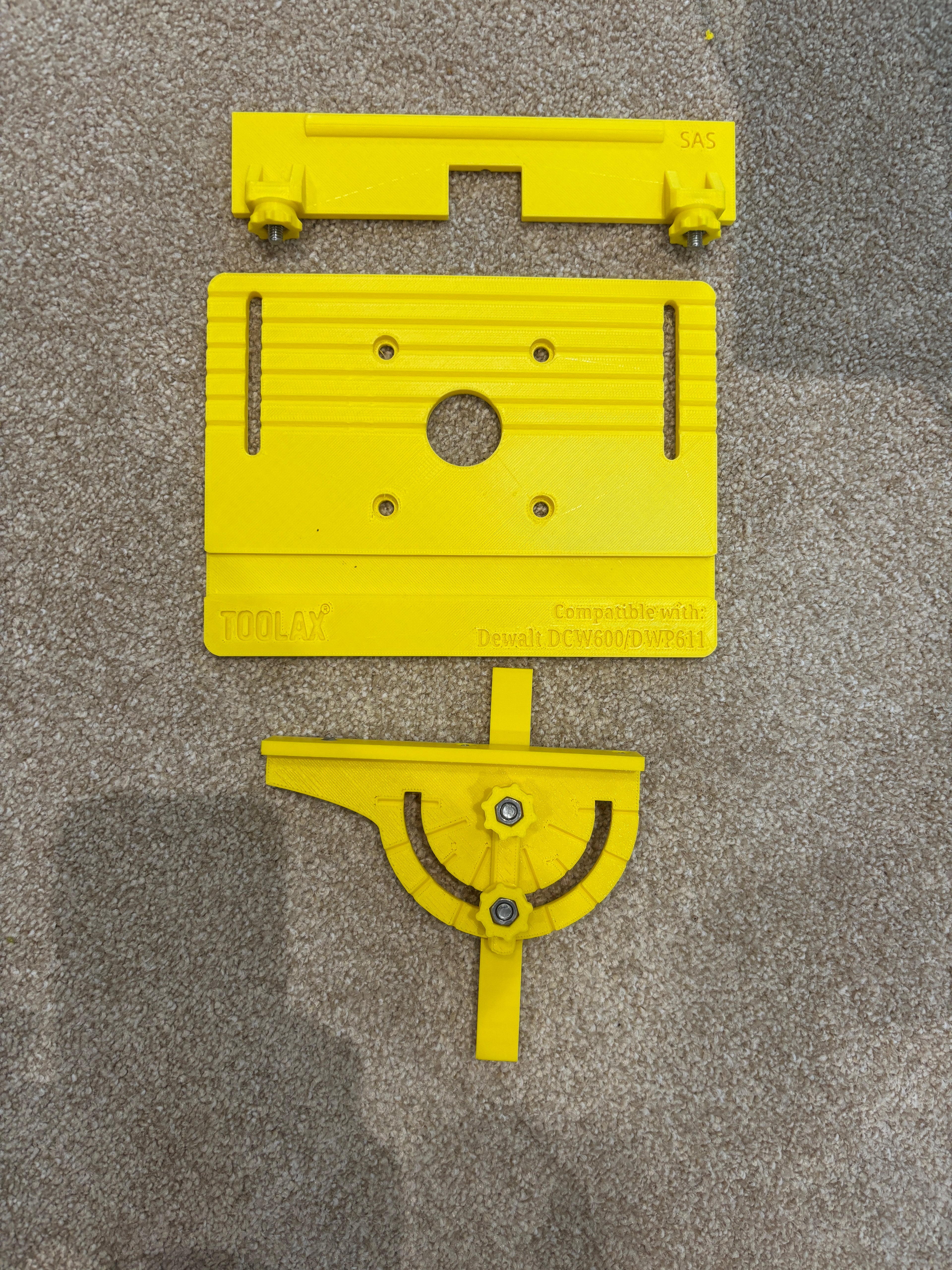 TOOLAX Mini Bench Top Router Table with Angle/Fence Guide for Dewalt DCW604 D26203 D26204 via D262004 Plunge Base