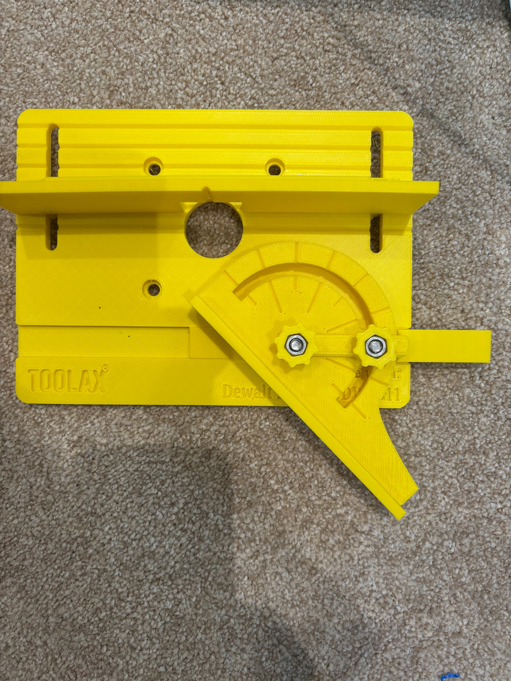 TOOLAX Mini Bench Top Router Table with Angle/Fence Guide for Dewalt DCW604 D26203 D26204 via D262004 Plunge Base